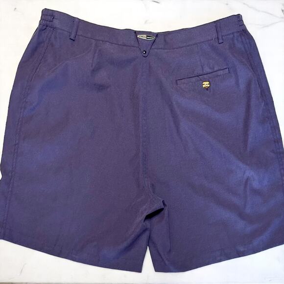 Vintage Jamie Sadock Shorts Plus Sz 18 Golf High Waist Zip Pockets Purple Blue - Picture 7 of 9